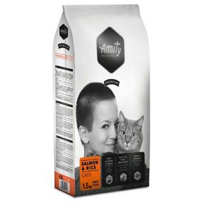 Корм Amity Salmon & Rice сухой с лососем для взрослых котов 1.5 кг