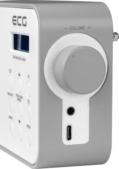 Радиоприемник EСG RD-110-DAB-White 16х5.6х9.6 см белый | Зображення 6