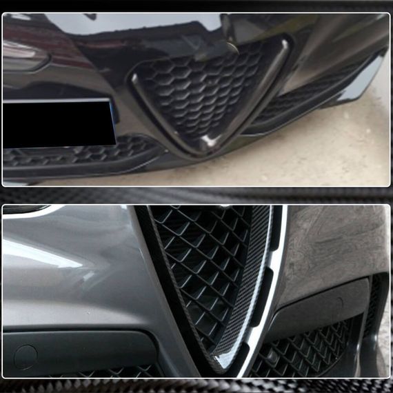 Накладка на решетку радиатора (2017-2023, Сухой карбон) для Alfa Romeo Stelvio 2016- гг | Зображення 4