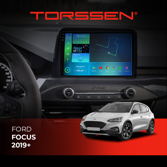 Штатна магнітола Torssen 2K Ford Focus 2019+ F9432 4G Carplay DSP