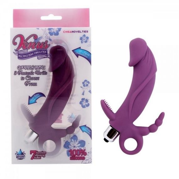 Масажер простати Chisa Venus Multiple stimulator purple 13 см*3 см