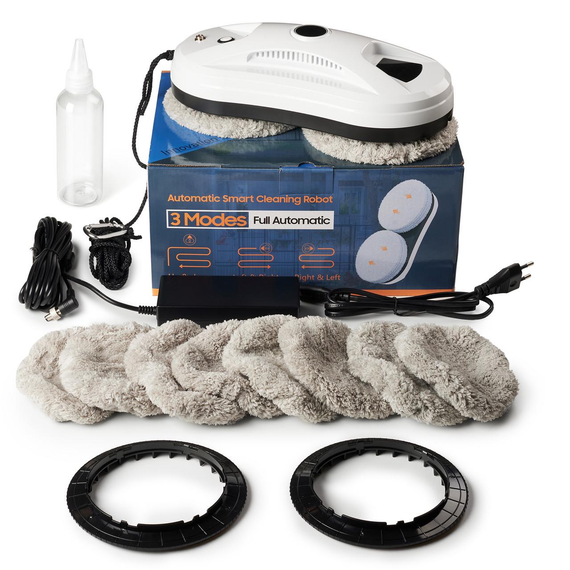 Робот мийник вікон із безпечним кріпленням, Електронний робот для вікон із пультом Comshop | Зображення 2