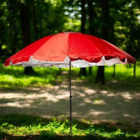 Зонт пляжный 2,5м с клапаном Красный
