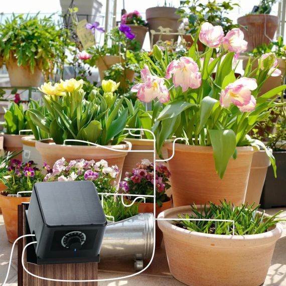 Система крапельного поливу Briidea на сонячних батареях (10 метрів, 15 рослин) | Зображення 1