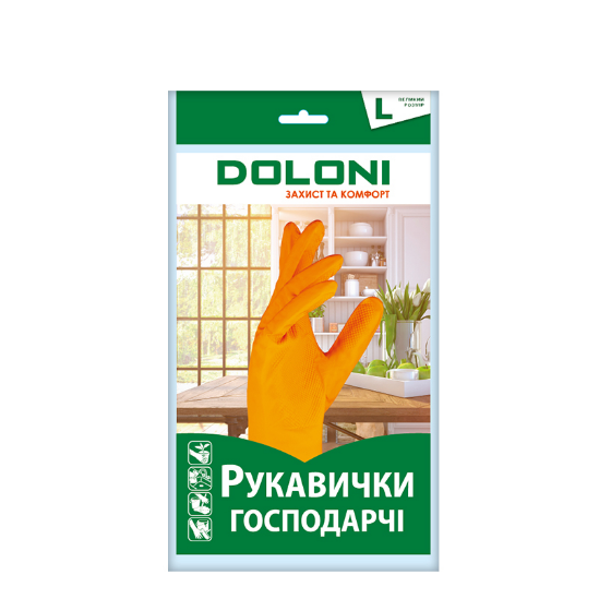Рукавички 4546 господарські латекс р.9(L) ДКГ
