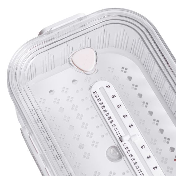 Контейнер для їжі пластиковий 32.5х22.5х11 см харчовий контейнер з індикатором дати 4.2 л Білий HP-27-2 | Зображення 9