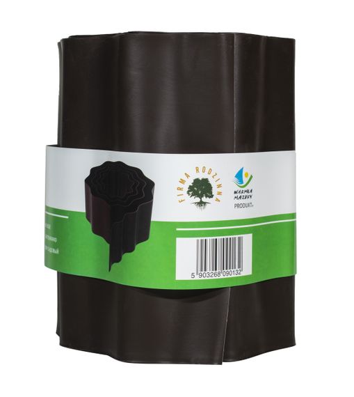 Бордюрная  лента 20 см 9 метров коричневая VARTCO (Польша) садовая пластиковая | Зображення 1