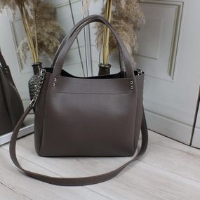 Женская сумка классическая небольшая удобная Капучино