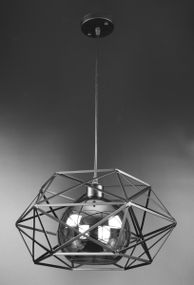 Люстра підвісна LOFT на 1 лампочку 27093 Чорний 30-90х40х40 см.