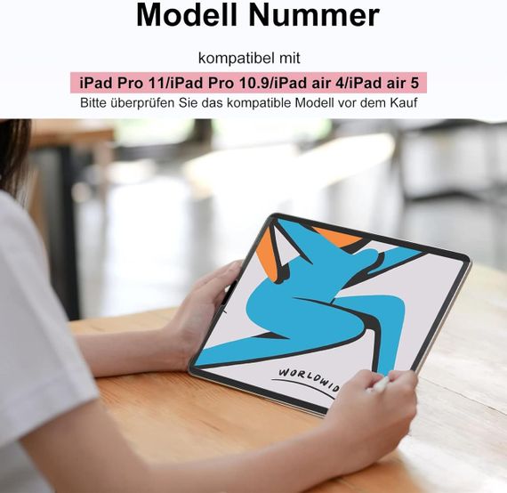Магнітна захисна плівка 2 шт для iPad 10.2" 9, 8, 7 покоління 2019, 2020, 2021, Paperfeel знімне антиблікове покриття Mamol | Зображення 5