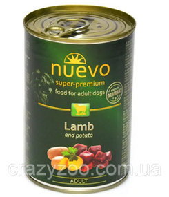 Вологий корм для собак Nuevo Adult з ягнятком та картоплею 400 г 95010