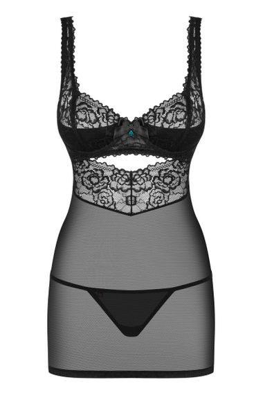 Пеньюар Obsessive 867-CHE-1 та стрінги S/M sexstyle | Зображення 6