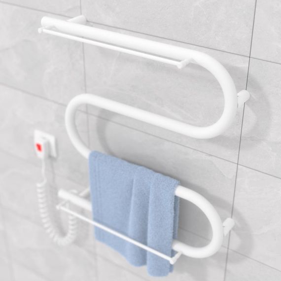 Електрична рушникосушарка Laris Зебра Змійовик 25 ЧФ3 500 х 500 з 2-ма поличками Е (підкл. зліва) | Зображення 4