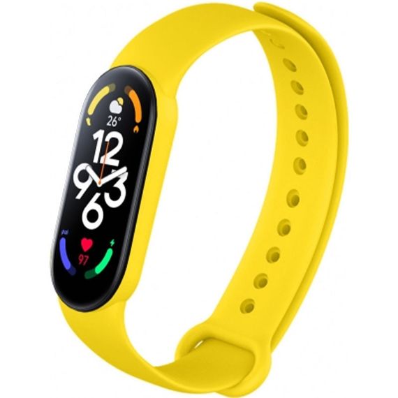 Силіконовий ремінець для Xiaomi Mi Band 7 Жовтий/Neon Yellow