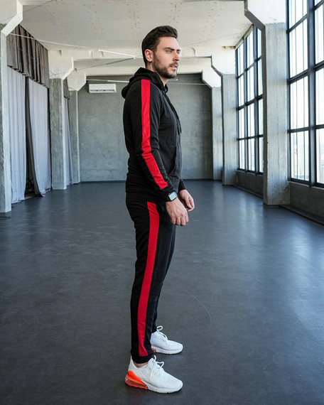 Костюм Лампас весни чорно-червоний S M | Зображення 2