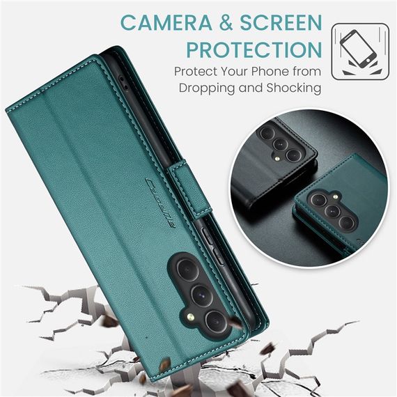 Шкіряний чохол-книжка Retro Case для Samsung Galaxy A55 колір Зелений | Зображення 7