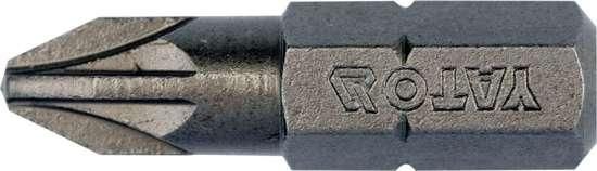 Насадка викруткова YATO : "Pozidriv" PZ2 x 25 мм. HEX 1/4". 10 (Уп/Шт.) [20/100] YT-78135