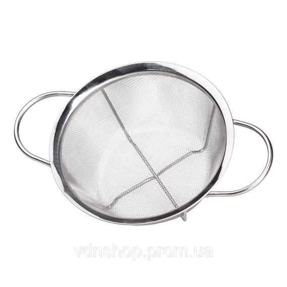 Друшляк з двома ручками 20 см дрібнокомірчаста сітка з нержавіючої сталі HP-19-2-20CM | Зображення 2