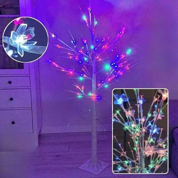 Нічник дерево, що світиться 150см 215Led 220V мультиколор Білий