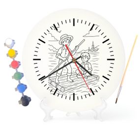 Детский набор для творчества часы-раскраска Приключения Тома Сойера (Марк Твен) 30 см (Г0023)