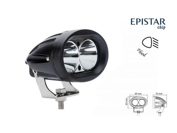 Светодиодная фара AllLight 54 type 20W 2chip CREE FLOOD 9-30V | Зображення 2