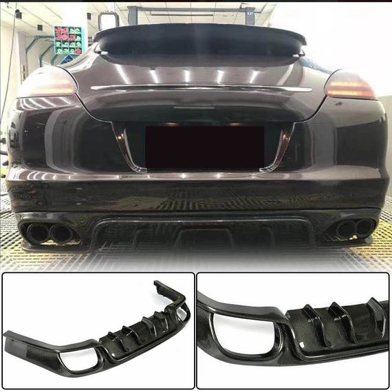 Дифузор заднього бампера (2009-2013, Карбон) для Porsche Panamera рр