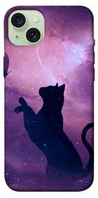 Чохол з картинкою Кіт та метелик для Apple iPhone 15 Plus (6.7")