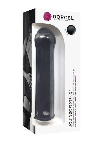 Подовжуюча насадка на член до +3,8см Dorcel LIQUID-SOFT XTEND, з кільцем для мошонки | Зображення 2