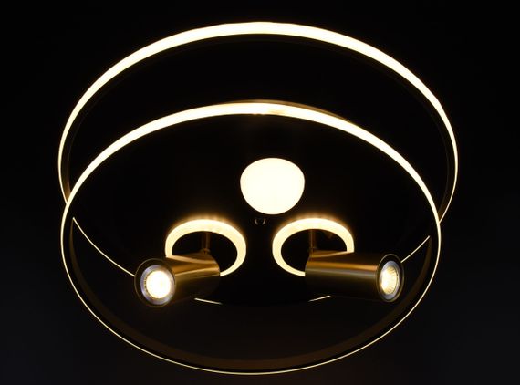 Люстра світлодіодна стельова LED світильник для квартири на стелю лед 26538 Чорний 15х40х60 см. | Зображення 5