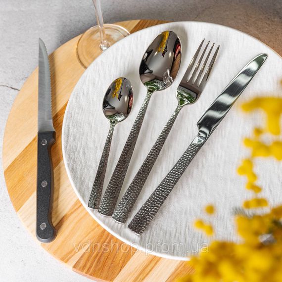 Набір столових приборів у футлярі на 6 осіб столовий набір 30 предметів у футлярі Срібло HP-20-27 | Зображення 3