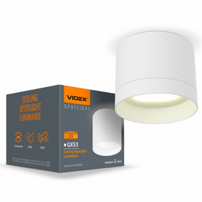 LED Світильник під лампу GX53 накладний білий VL-SPF19A-W Videx