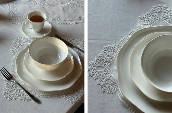 Чайно-кавовий порцеляновий сервіз "Elegance" 6 чашок 200мл із блюдцями | Зображення 1