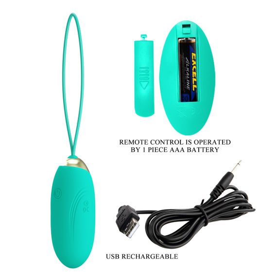 Віброяйце серії Pretty Love - Jenny Dream chaser 1 Green, BI-014362W-9A4 Sex Aura | Зображення 6