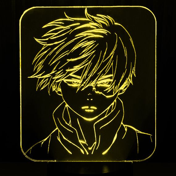 Акриловий світильник-нічник Сьото Тодорокі (Todoroki Shoto) жовтий tty-n000090