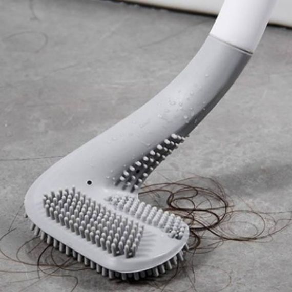 Щетка силиконовая ершик для унитаза Toilet Brush Серая