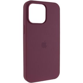 Чехол Silicone Case (AA) Logo with MagSafe для Apple iPhone 11 (6.1") Бордовый / Plum