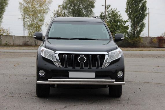 Передняя защита ST014 (нерж) 60/42 мм для Toyota Land Cruiser Prado 150 | Зображення 1