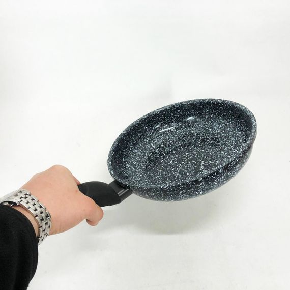 Сковорода UNIQUE UN-5102 20 см без кришки, світлий граніт. Антипригарна з бакелітовою ручкою | Зображення 6