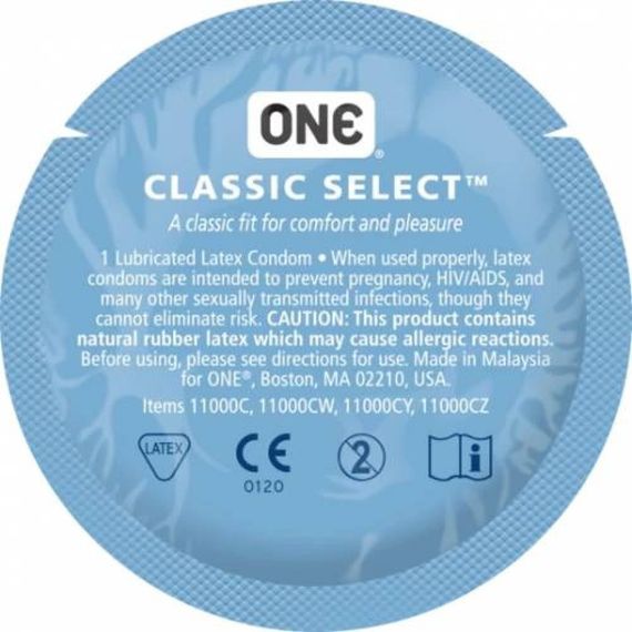 Набір класичних латексних презервативів One Classic Select (ціна за 5 шт.) Sex Aura | Зображення 1