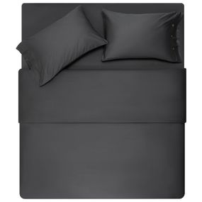 Простирадло ARDESTO на резинці Mix&amp;Match Premium, 160х200+30см, 100% бавовна, сатин, сірий (ART1620FSY)