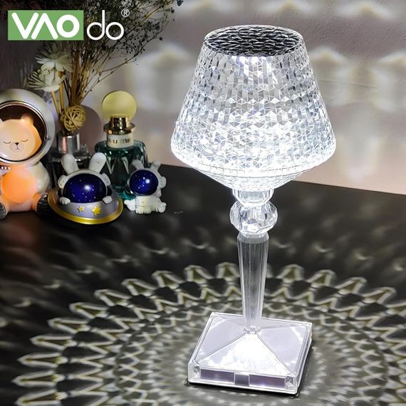 УЦІНКА! Настільна LED-лампа Crystal Table Lamp RGB із сенсорним керуванням, пультом керування, 16 кольорами підсвічування ( | Зображення 4