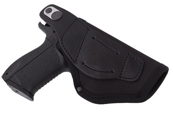 Кобура для ЛІВШІ для Форт-17 поясна + прихованого внутрішньобрючного носіння на скобі (oxford 600d/ шкіра, чорна) MAS | Зображення 1