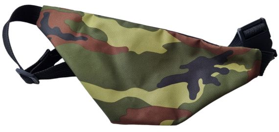 Сумка поясна бананка 4Profi з принтом "камуфляж зелений" з одним відділенням