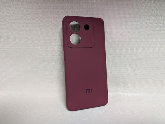 Чохол для Poco M7 Pro / Поко М7 Про, Lakshmi, з логотипом, м'який, протиударний, софт тач, бордовий