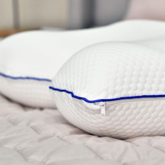 Подушка ортопедическая MEMORY FOAM IDEIA контурная 58х42х13 см с эффектом памяти и наволочкой в комплекте | Зображення 5