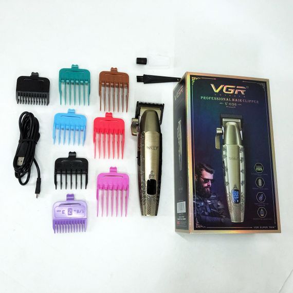 Машинка для стрижки чоловіча VGR V-036, Бездротова машинка для стрижки волосся, Тример бездротовий TB-72 | Зображення 4