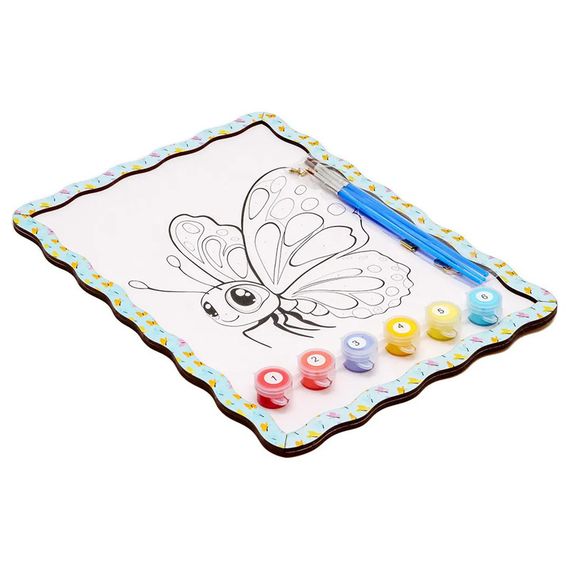 Дитячий набір для розпису по дереву "Метелик" Puz-22960 формат А4 | Зображення 2
