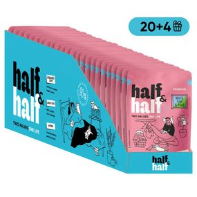 НАБІР Корм вологий Half&Half для кошенят з білою рибою та горохом в желе 20+4 шт 85г.