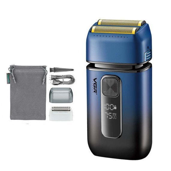 Електробритва-шейвер VGR V-362 синій чоловіча професійна для сухого гоління з триммером | Зображення 2