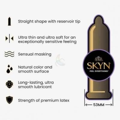 Презерватив One SKYN Elite ультратонкі безлатексні (Ціна за 5 шт) Sex Aura | Зображення 1